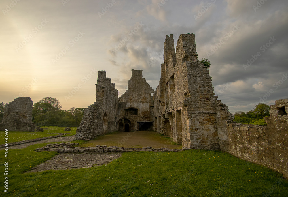 The ruins of Egglestone Abbey near Castle Barnard in County Durham, UK