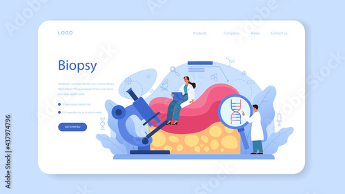 Professional oncologist web banner or landing page. Cancer disease