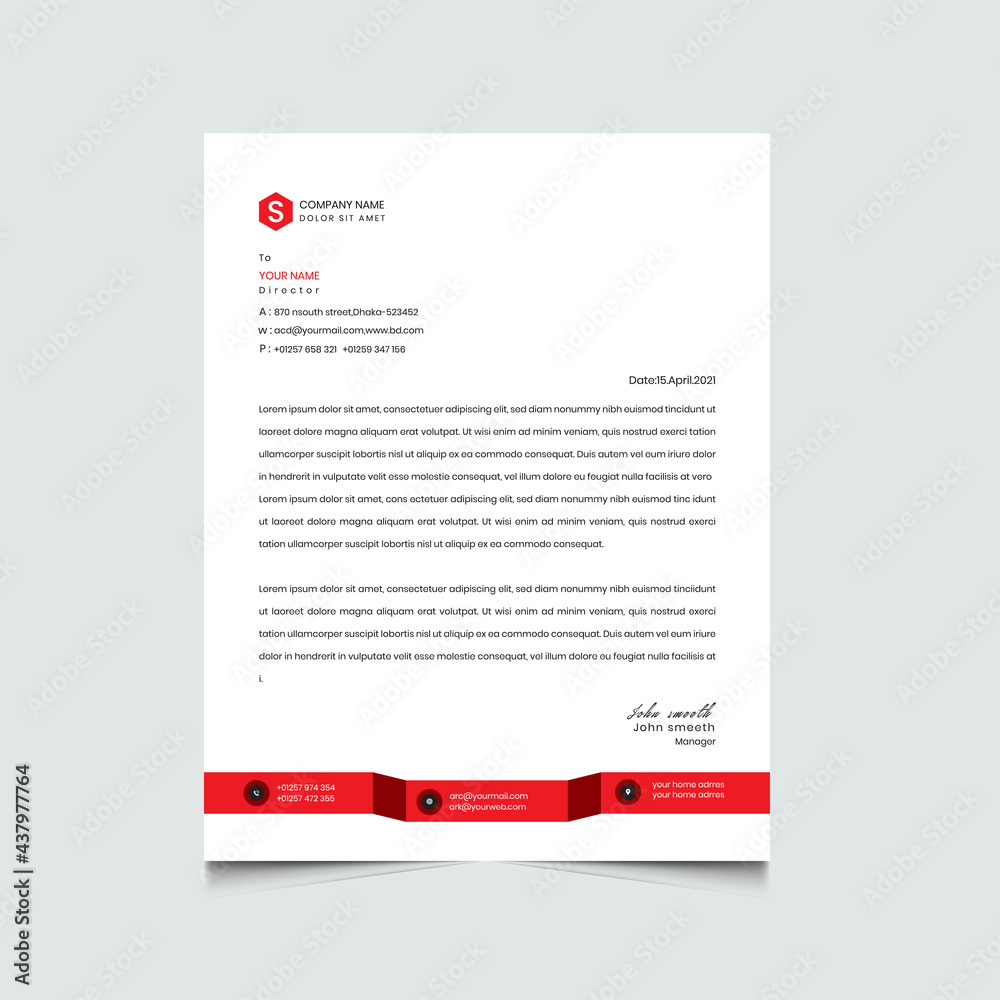 letterhead roll up template design