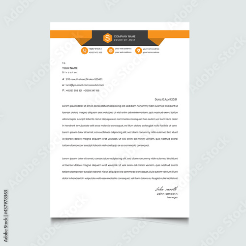 letterhead roll up template design