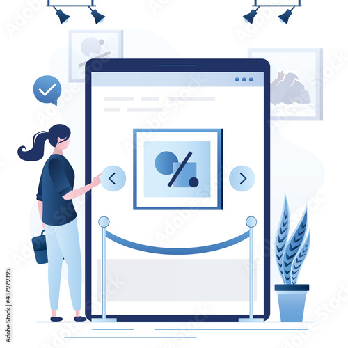 Quick files search. Female clerk holds folder with documents. Database indexing, fast unzipping. Easy search system for files