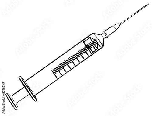 Syringe illustration drawing storyboard (ID: 437980147)