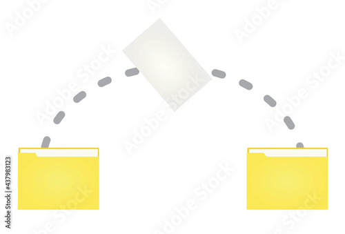 Folder copying icon. vector illustration
