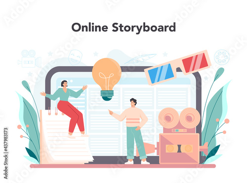 Screenwriter online service or platform. Playwright create a screenplay