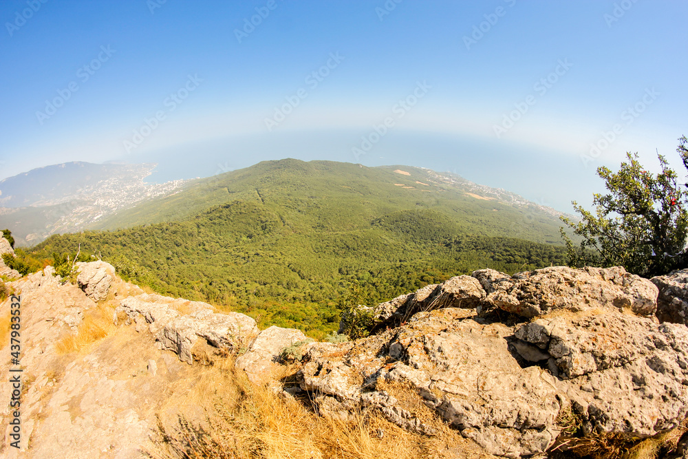 A steep cliff of the top of Mount Ai-Petri.