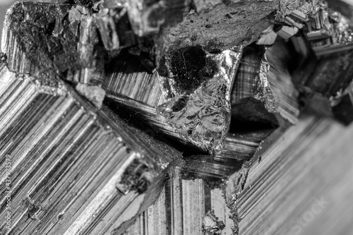 Photography Detail of a pyrite mineral