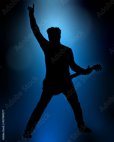 Vector illustration rock musician