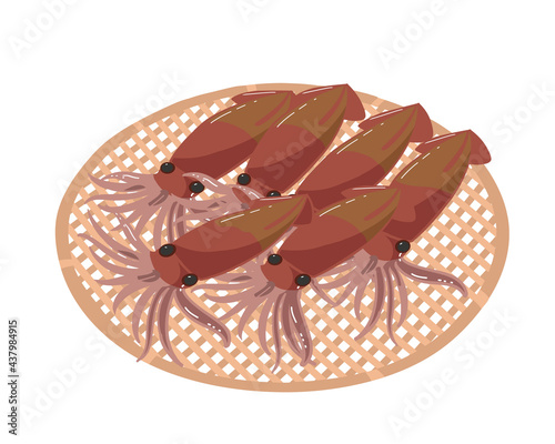 ホタルイカ　ざる　線無し