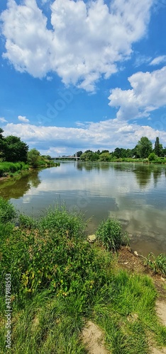 river and clouds