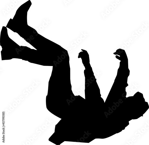 Man Falling Silhouette photo