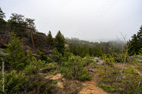 Views from the mountain trail in Rocky Mountain National Park, Lumpy Ridge Trail to Gem Lake