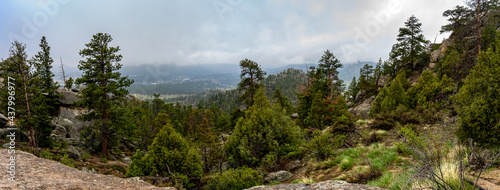Views from the mountain trail in Rocky Mountain National Park, Lumpy Ridge Trail to Gem Lake
