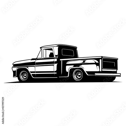 classic pickup vector illustration