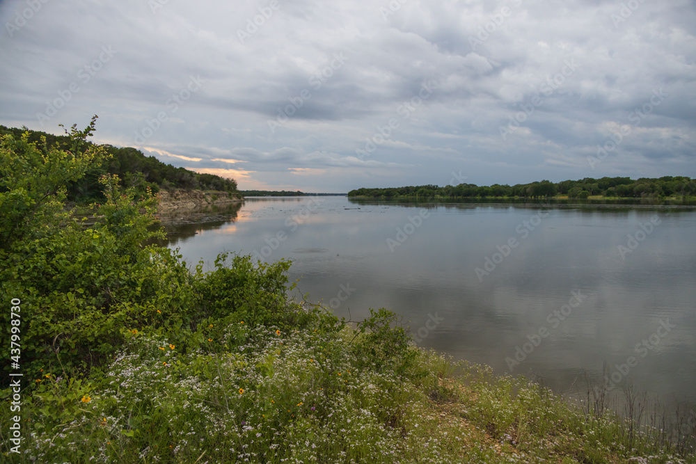 Cloudy sky over Lake Whitney, Texas, USA