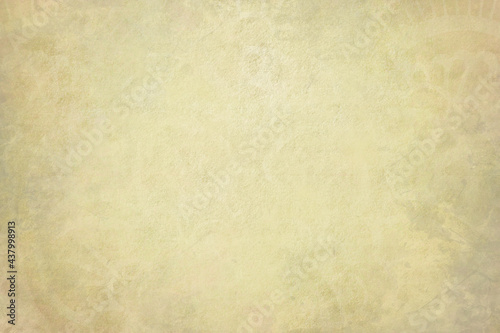 Old paper background. Gold. Painted illustration. Grunge template for design. Watercolor background texture for business. Blank. Aged wallpaper for card. Vintage. Handmade textured backdrop. 