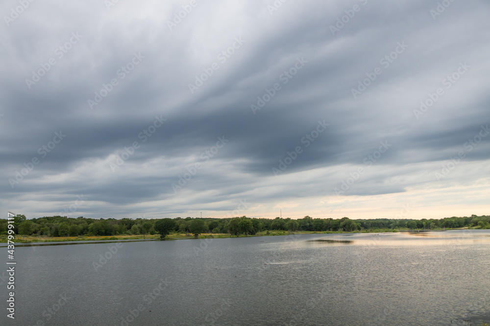 Cloudy sky over Lake Whitney, Texas, USA