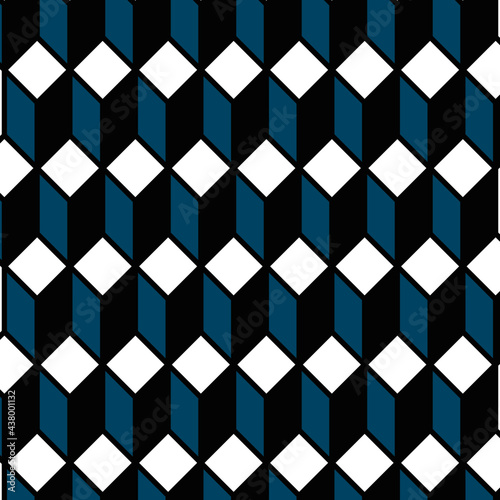 square pattern with three colors - geometric