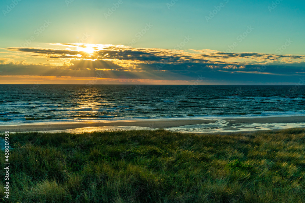 Nordsee, Meer, Strand, Sonnenuntergang, Sylt