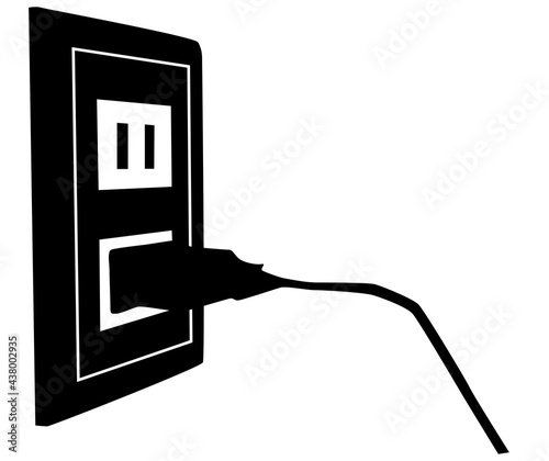 壁のコンセントに差し込む電源コード