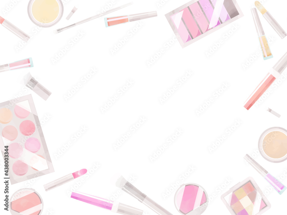 水彩風コスメのイラスト背景素材 Stock Vector Adobe Stock