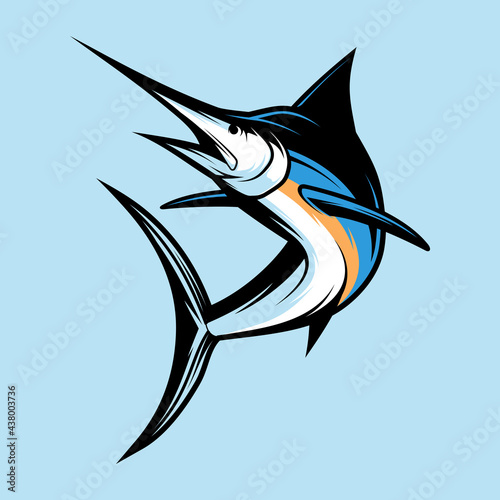 marlin fish vector illustration