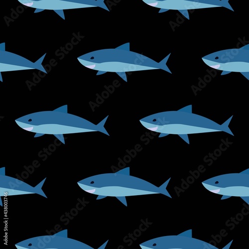 vector fish print. seamless fish print