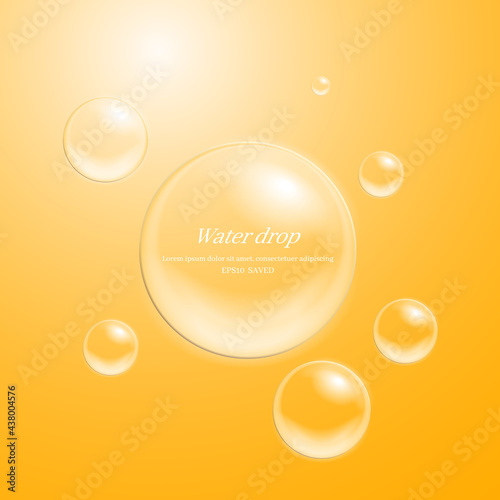 transparent water droplets , water drop object.