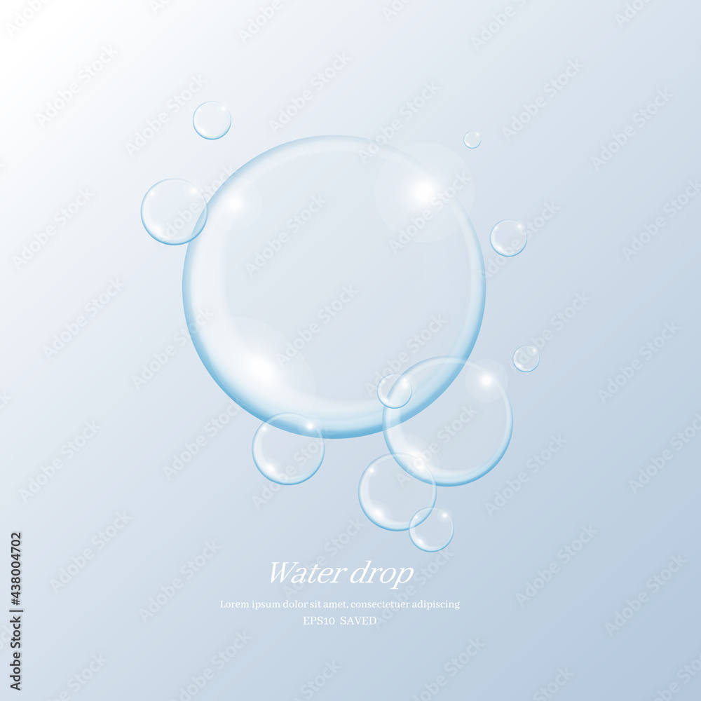 transparent water droplets , water drop object. transparent water droplets , water drop object.