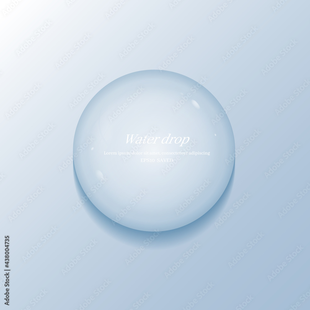 transparent water droplets , water drop object. transparent water droplets , water drop object.