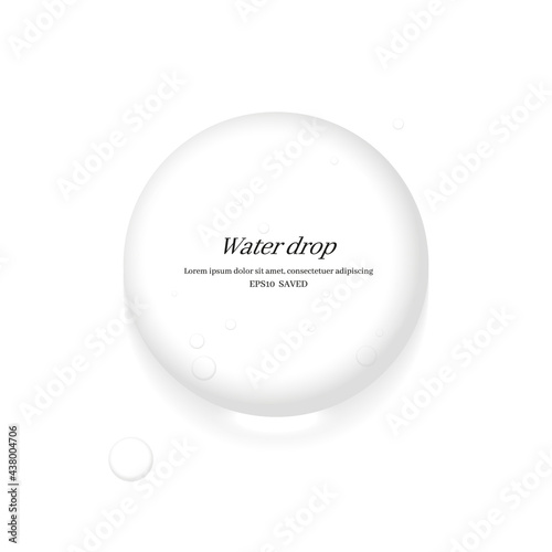 transparent water droplets , water drop object.