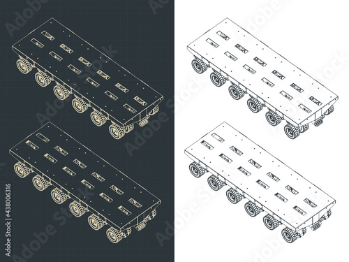 Self Propelled Modular Transporter Isometry Drawings photo