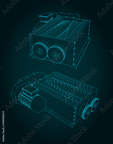 Shredder machine illustration