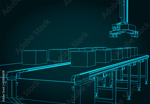 Conveyor line and robotic manipulator