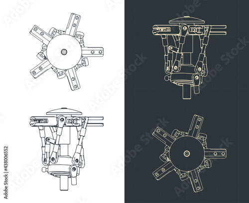 Helicopter main rotor drawings