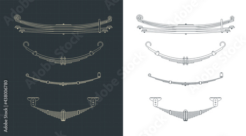 Leaf springs blueprints