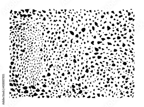 Hipster black and white polka dot pattern. Vector irregular abstract texture with random hand drawn spots.
