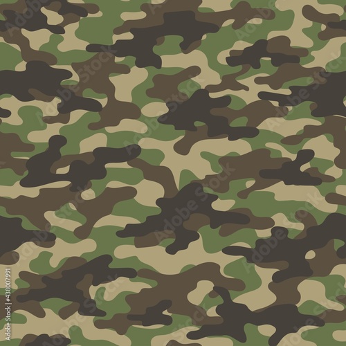 Camouflage background green. Seamless pattern.Vector. Outdoor images.