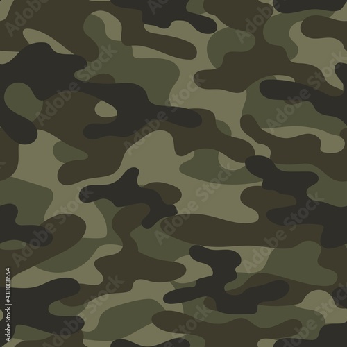 Camouflage seamless pattern.Military camo.Army background.Print on clothing.Modern design.green.