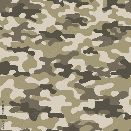 brown Camouflage seamless pattern.Military camo.Army background.Print on clothing.Modern design.