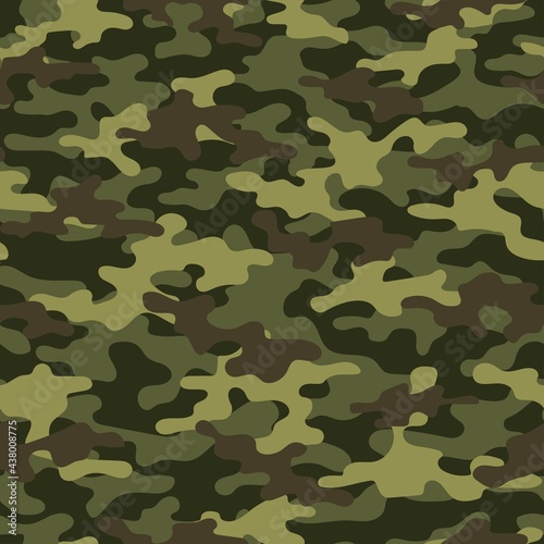 Camouflage green seamless pattern.Military camo.Army background.Print on clothing.Modern design.