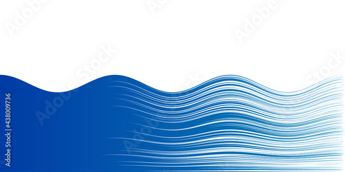 波　海　暑中見舞い　背景