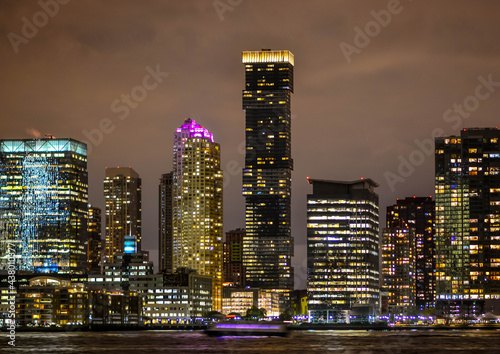 Night skyline buildings long exposure shot © Stock fresh 