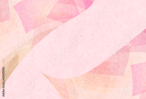 和紙　ピンク　曲線　背景