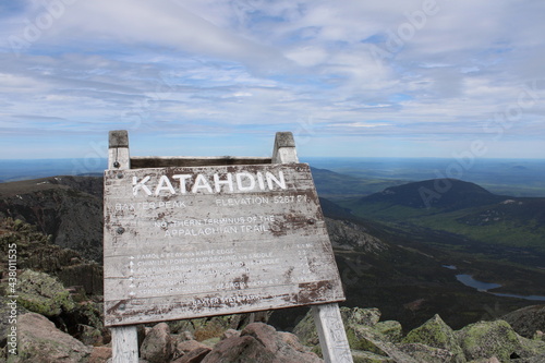 Print op canvas The summit of Mt. Katahdin