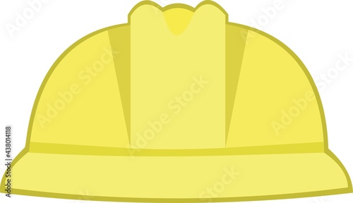 Vector emoticon illustration of a worker or builder helmet