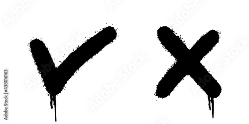 hand drawn check marks. isolated on white background. Vector checklist marks icon.