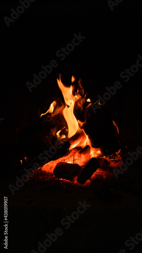 bonfire with fire  © Manuel
