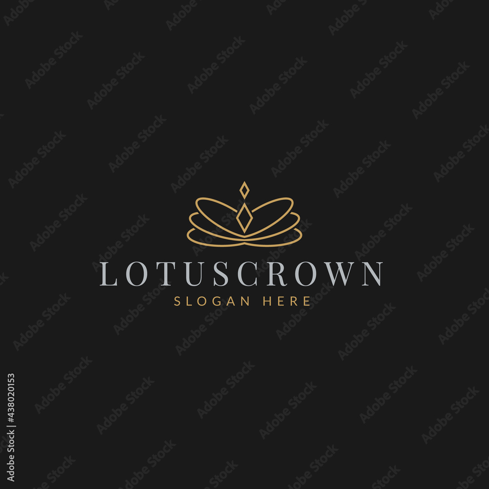 luxury simple elegant crown boutique jewelry logo
