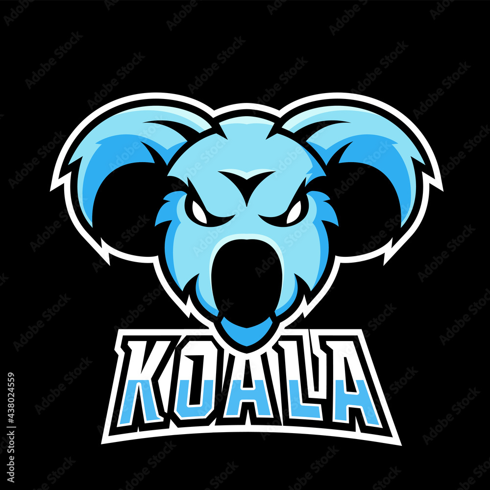 Koala sport or esport gaming mascot logo template, for your team Stock ...