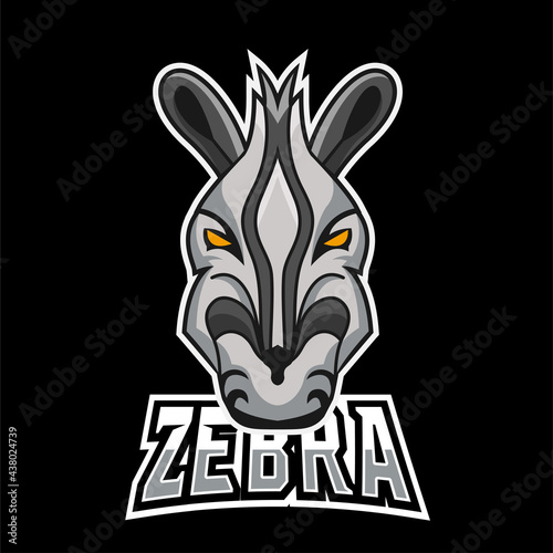 Zebra sport or esport gaming mascot logo template, for your team